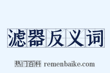滤器反义词是什么意思的图片